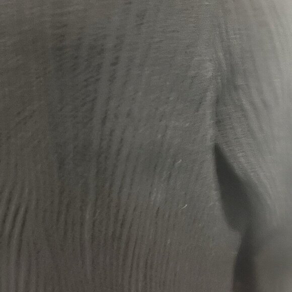 Black Eileen Fisher Jacket Size M Textured Snap Closure 3/4 Sleeve - Picture 5 of 10